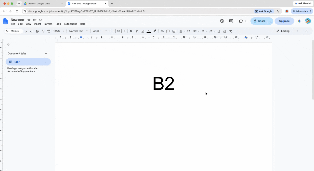 How to subscript in Google Docs