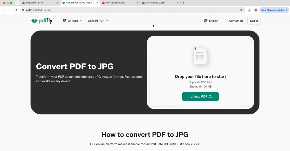 Turn PDFs into PowerPoint using an online